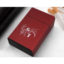 BK Gift Kişiye Özel Isimli Kırmızı Metal Sigara Tabakası-7