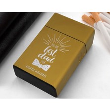 BK Gift Kişiye Özel Isimli Sarı Metal Sigara Tabakası