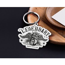BK Gift Kişiye Özel Motorcu Temalı Ahşap Anahtarlık