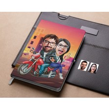 Bk Gift Kişiye Özel Sevgililer Karikatürlü Beyaz Defter-97 , Arkadaşa Hediye , Sevgiliye Hediye