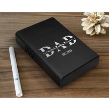 BK Gift Kişiye Özel Isimli Tarihli Siyah Metal Sigara Tabakası