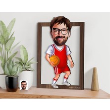 Bk Gift Kişiye Özel Erkek Basketbol Karikatürlü 3D Ahşap Tablo-5, Sevgiliye Hediye, Arkadaşa Hediye, Doğum Günü Hediyesi