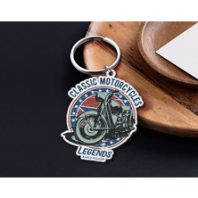 BK Gift Kişiye Özel Motorcu Temalı Ahşap Anahtarlık