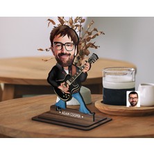 Bk Gift Kişiye Özel Rock And Roll Karikatürlü Ahşap Biblo-1 , Arkadaşa Hediye , Sevgiliye Hediye, Kişiye Özel Biblolar