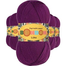 Bonbon Lüks Patik Ipi 5'li Paket Mürdüm 98287