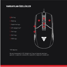 Slons Aksesuar KB-2101 Optik Oyuncu Mouse,renkli, 7 Fonksiyon