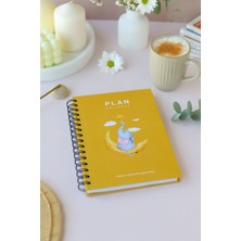 Deep Notebook Süresiz Planlayıcı Ajanda A5 Spiralli Hilal ile Fil Maskot Tasarımı