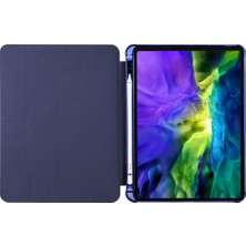 Z-Mobile Ipad Pro 4. Nesil 3. Nesil 11 Inç M2 2022 - 2021 Uyumlu Kılıf Standlı Akıllı Kapaklı Kalemlik Bölmeli Silikon Kılıf