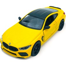 Peda Toy Metal Model Bmw Orjinal Lisanslı Die-Cast Araba 1,36 Çek Bırak Kapı Aç Kapa Bmw M8 Sarı