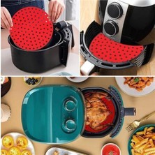 Zormarkt Buffer® Renkli Isıya Dayanıklı Yıkanılabilir Silikon Fırın ve Airfryer Yuvarlak Pişirme Matı 20 cm