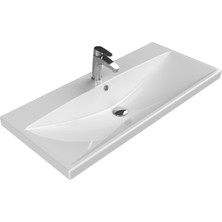 Turkuaz Seramik Elite 100 cm Etajerli Lavabo