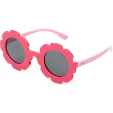 Despada Ds 2258 C3 Yuvarlak Şeffaf Pembe - Pembe Çocuk Güneş Gözlüğü