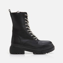 Yaya By Hotiç 01BOY274440A100 Siyah Kadın Düz Bot