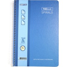 Thebook Spiralli Sert Kapaklı Defter 100 Yaprak Kareli 17 x 24 cm