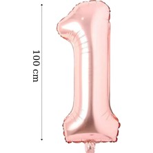 Tinky Winky Folyo Balon Büyük Boy Rakam Helyum Balon 100  cm  Rosegold Renk Bride To Be Bekarlığa Veda