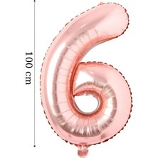 Tinky Winky Folyo Balon Büyük Boy Rakam Helyum Balon 100  cm  Rosegold Renk Bride To Be Bekarlığa Veda