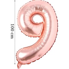 Tinky Winky Folyo Balon Büyük Boy Rakam Helyum Balon 100  cm  Rosegold Renk Bride To Be Bekarlığa Veda