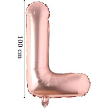 Tinky Winky Folyo Balon Büyük Boy Harf Helyum Balon 100  cm  Rosegold Renk Bride To Be Bekarlığa Veda
