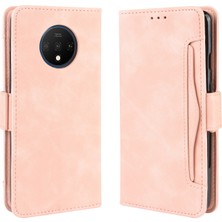 Yihang Boutique - 1383 Oneplus 7t Için Darbeye Dayanıklı Kart Tutuculu Telefon Kılıfı - Pembe (Yurt Dışından)