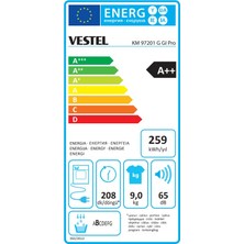 Vestel  KM 97201 G GI Pro  9 kg Kurutma Makinesi