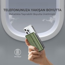 Bix PB105 10000MAH Stand Özellikli PD20W Type-C Usb-A ve 15W Kablosuz Hızlı Şarj Destekli LED Göstergeli powerbank