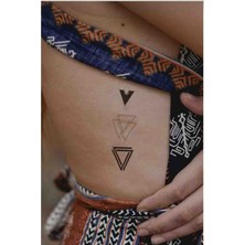 Akolife Etnik Üçgenler Minimal Dövme - Triangle Temporary Tattoo
