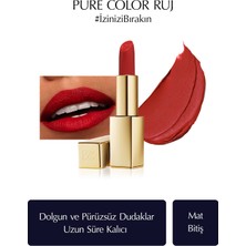 Estee Lauder Mat Bitişli Ruj - Pure Color Matte Lipstick - 3.5gr - Renk: 699 Thrill Me