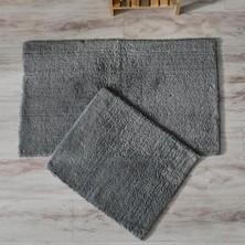 Doqu Home  Lolavien Moppi Banyo Paspası - Gri - 60X100CM