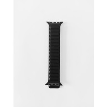 Decopratic Apple Watch Uyumlu Deri Kordon 42/44/45 mm Siyah