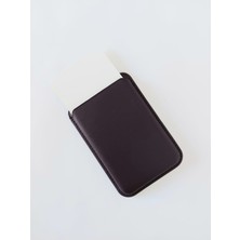 Decopratic Magsafe Leather Wallet Kapalı Mor