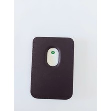 Decopratic Magsafe Leather Wallet Kapalı Mor