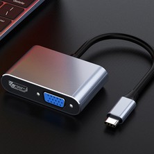 Gorgeous Macbook Pro Için USB C - HDMI VGA Adaptörü Video Projektörleri Dönüştürücüleri (Yurt Dışından)