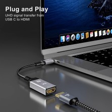 Gorgeous USB C - HDMI Uyumlu Adaptör 4K 120HZ,8K 60HZ Adaptör (Yurt Dışından)