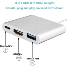 Gorgeous Apple Usb-C Dijital Av Adaptörü Için C Tipi Adaptör Kablosu Dönüştürücü (Yurt Dışından)