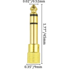 Gorgeous Adet Kulaklık Kafası Konektör Fişi 6.35 mm Erkek - 3.5mm Dişi Jak (Yurt Dışından)