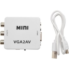 Gorgeous Mini Vga'dan Av'ye Video Dönüştürücü Vga'dan Rca'ya Pc'den Tv'ye Vga'dan Av'a (Yurt Dışından)