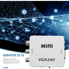 Gorgeous Mini Vga'dan Av'ye Video Dönüştürücü Vga'dan Rca'ya Pc'den Tv'ye Vga'dan Av'a (Yurt Dışından)