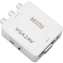 Gorgeous Mini Vga'dan Av'ye Video Dönüştürücü Vga'dan Rca'ya Pc'den Tv'ye Vga'dan Av'a (Yurt Dışından)