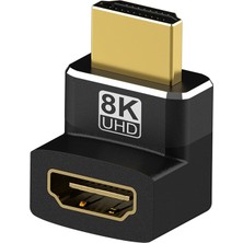 Gorgeous 8k HDMI Uyumlu 270 Derece Sağ Açı Adaptörü Erkek - Kadın (Yurt Dışından)