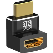 Gorgeous 8k HDMI Uyumlu 270 Derece Sağ Açı Adaptörü Erkek - Kadın (Yurt Dışından)