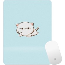 Baskı Tech Sevimli Kedi Baskılı Bilek Destekli Mouse Pad