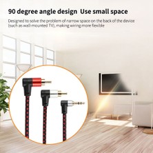 Gorgeous 90 Derece 3.5mm Erkek - 2 Rca Aux Y Mikrofon Fişi Dizüstü Bilgisayar Için 2m (Yurt Dışından)