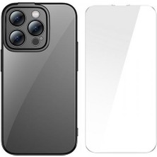 Baseus Kamera Korumalı iPhone 14 Pro Max Silikon Kılıf ve Ful Kaplama Kırılmaz Ekran Koruyucu, Air Armor,sararmaz Kılıf