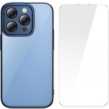 Baseus Kamera Korumalı iPhone 14 Pro Max Silikon Kılıf ve Ful Kaplama Kırılmaz Ekran Koruyucu, Air Armor,sararmaz Kılıf