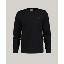 Gant Erkek Siyah Slim Fit Bisiklet Yaka T-Shirt 2022143.5