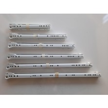 Samet Metal Beyaz Çekmece Rayı 30CM 1 Takım