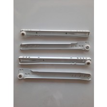 Samet Metal Beyaz Çekmece Rayı 30CM 1 Takım