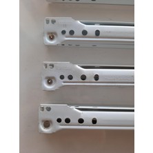Samet Metal Beyaz Çekmece Rayı 30CM 1 Takım