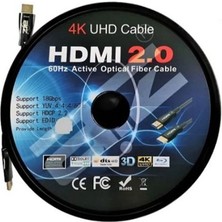 Deste Elektronik Fiber Optik HDMI 2.0 4K 60hZ 4:4:4 Active Optical Fiber Kablo 10 Metre