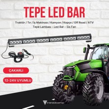 C9 Traktör ve Iş Makinası Turuncu-Turuncu 85CM Tepe LED Bar